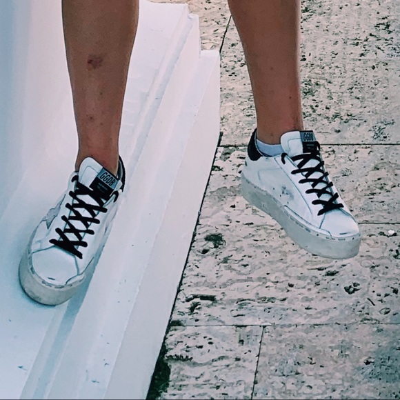 AUTHENTIC GOLDEN GOOSE HI-STAR SNEAKERS SIZE 38 - Picture 4 of 4